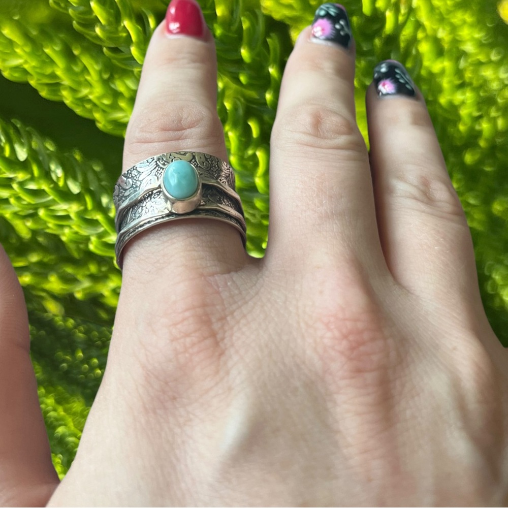 Larimar Spinner Ring - image 2